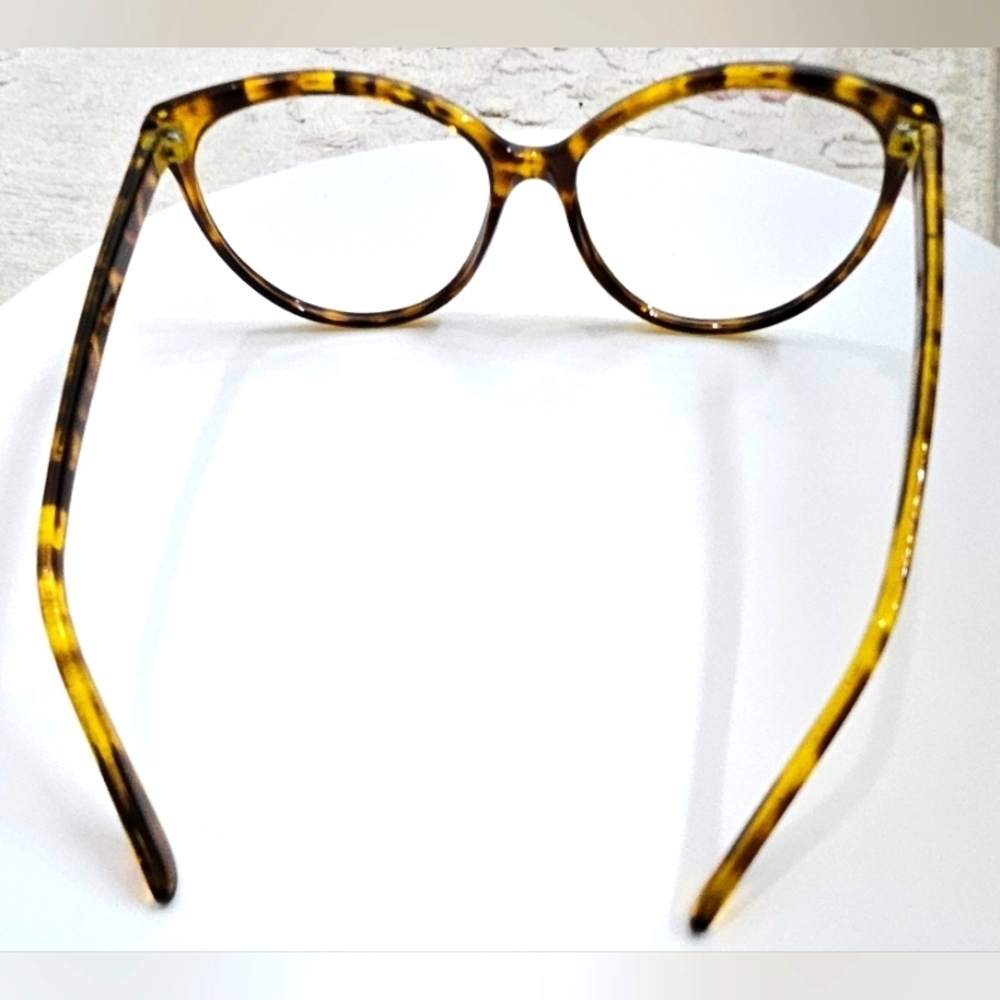 🌟NEW Vintage Clear Lens Women's Tortoise and Red Cat Eye Oversized Glasses🌟 - Picture 4 of 10